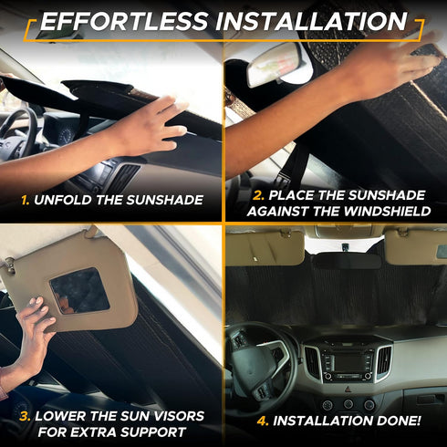 Foldable Alloy Sun Visor Reflective